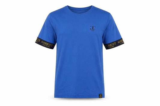 Gabicci Couture Men’s Blue Short Sleeve Logo T-Shirt Size S