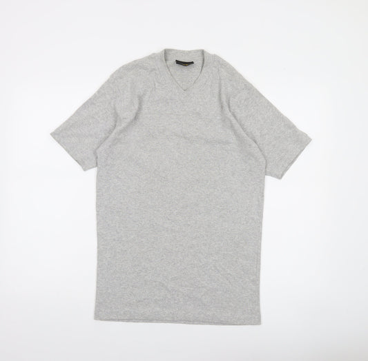 Wrangler Men's Grey V-Neck Short Sleeve T-Shirt Size L