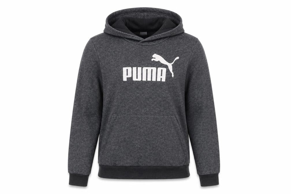 Puma Women's Charcoal Hooded Pullover Sweatshirt Size 12 UK Cotton Blend