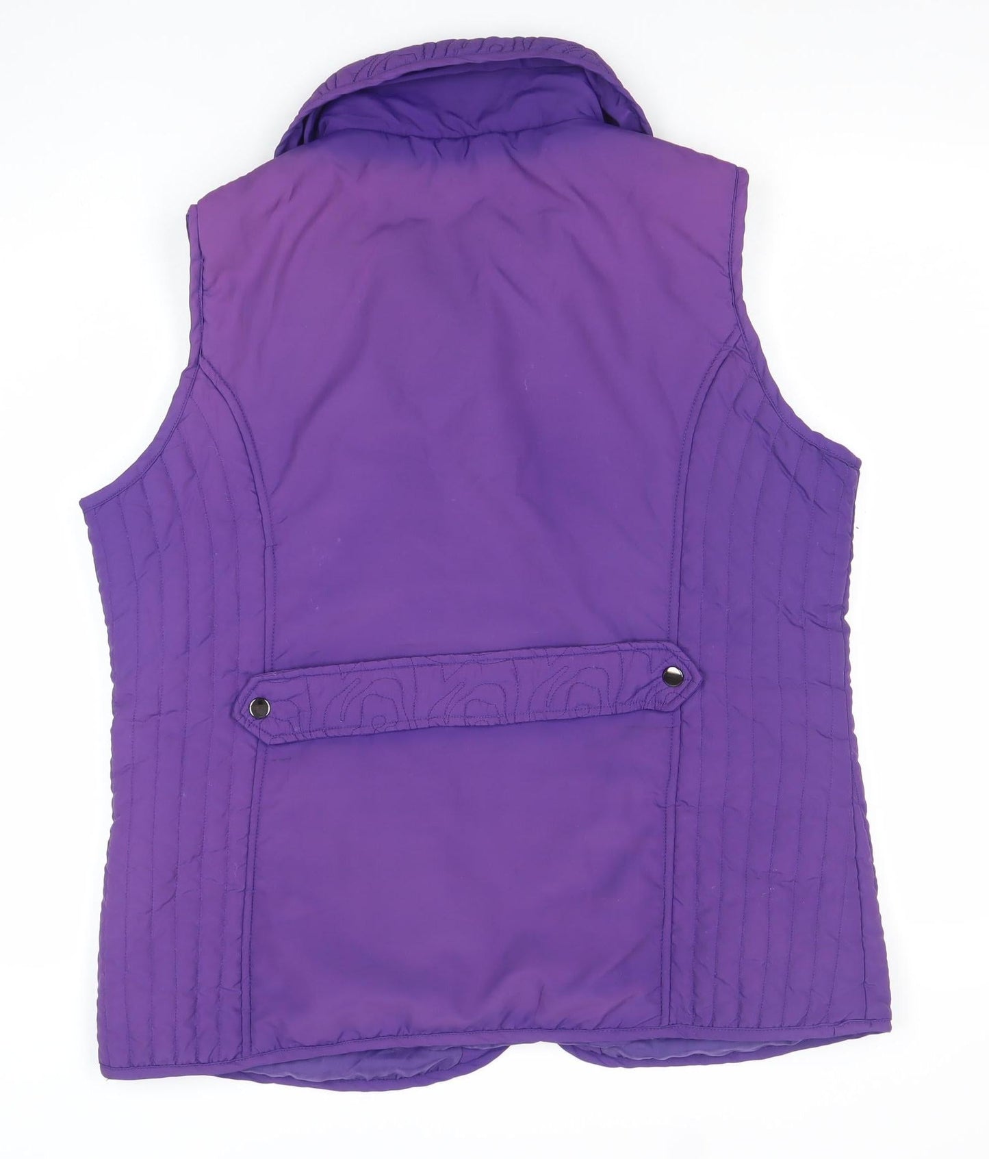 Jessica Graaf Women's Purple Quilted Sleeveless Waistcoat XL