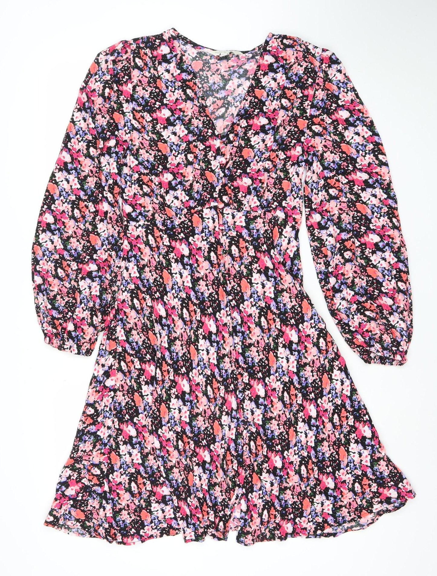 Marks and Spencer Women’s Multicoloured Floral A-Line Dress Size 8
