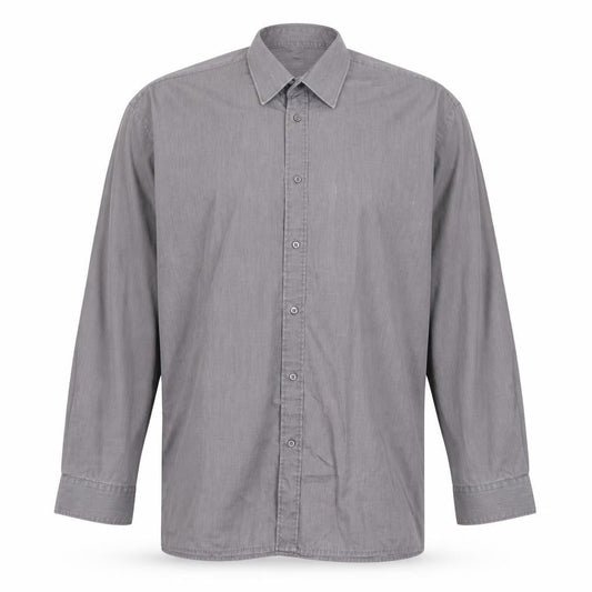 Hunter Men's Grey Long Sleeve Dress Shirt 16in 41cm Classic Fit