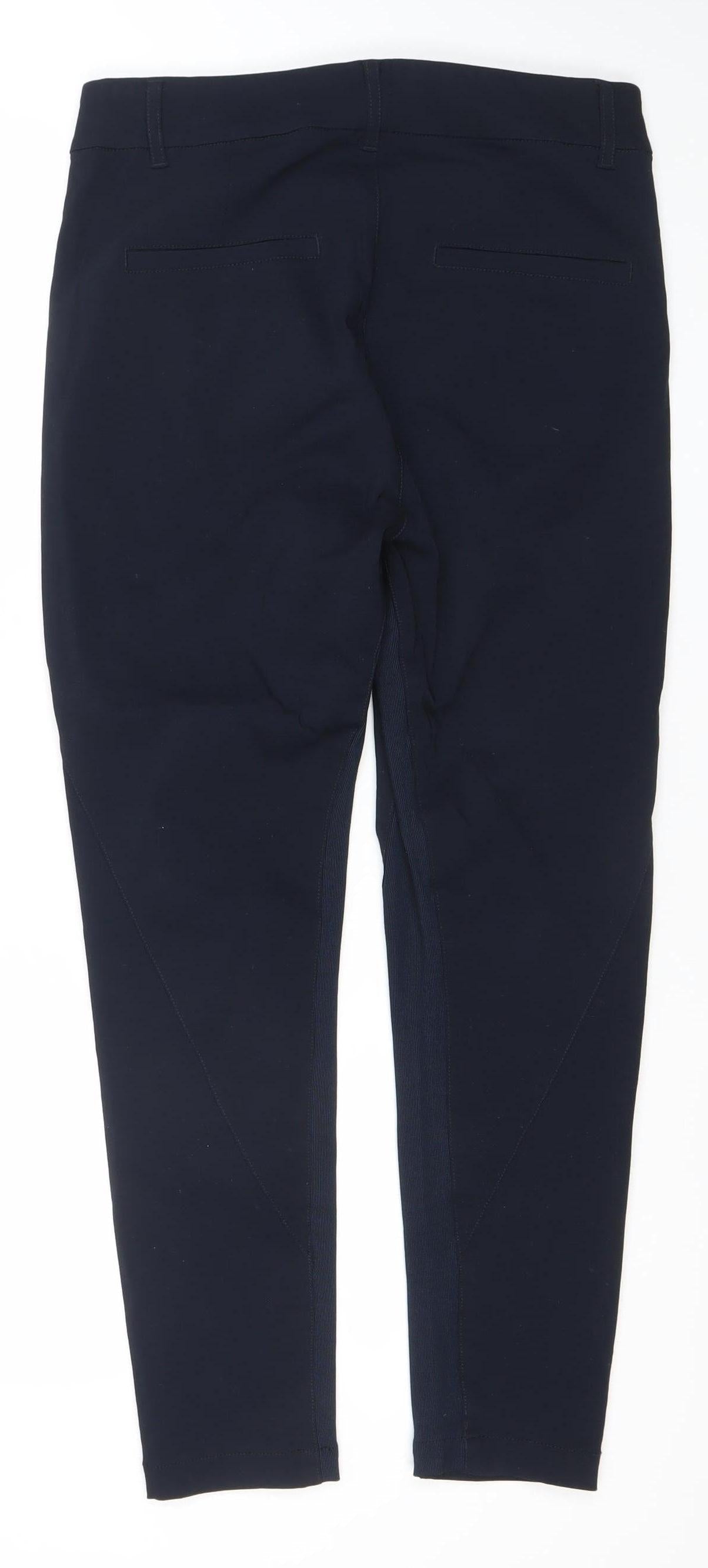 FREE/QUENT Unisex Black Slim Fit Tapered Stretch Trousers M