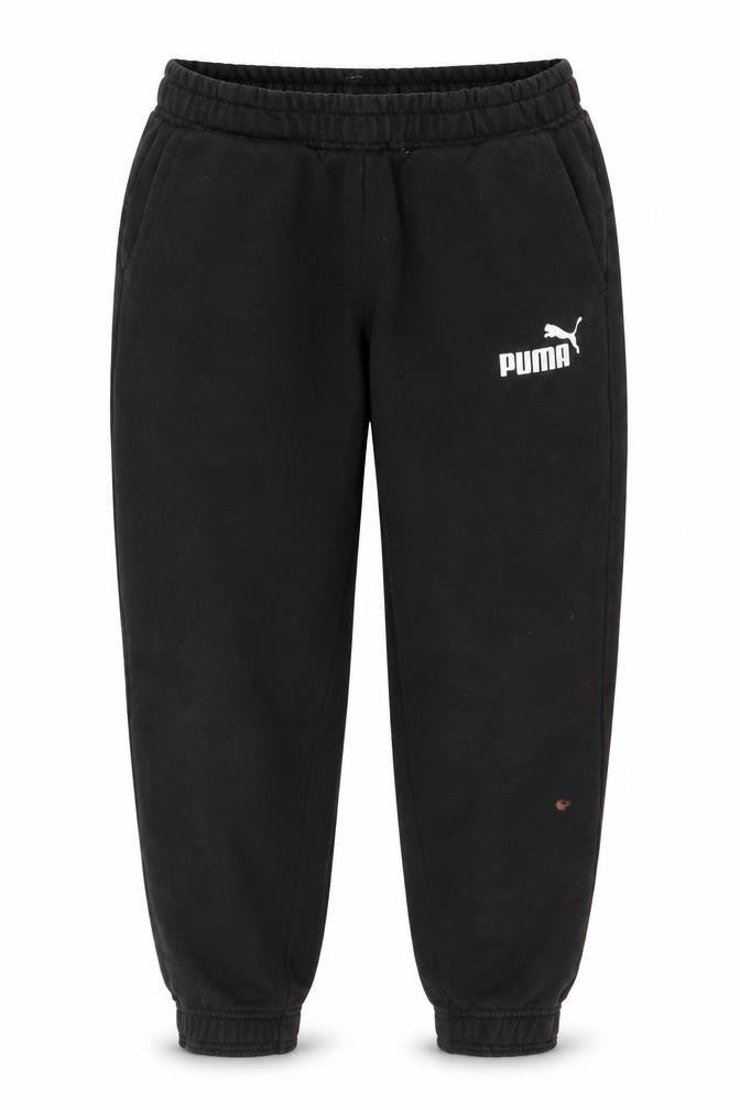 Puma Boys Black Jogger Activewear Sweatpants 12 Years Fleece Tapered Fit