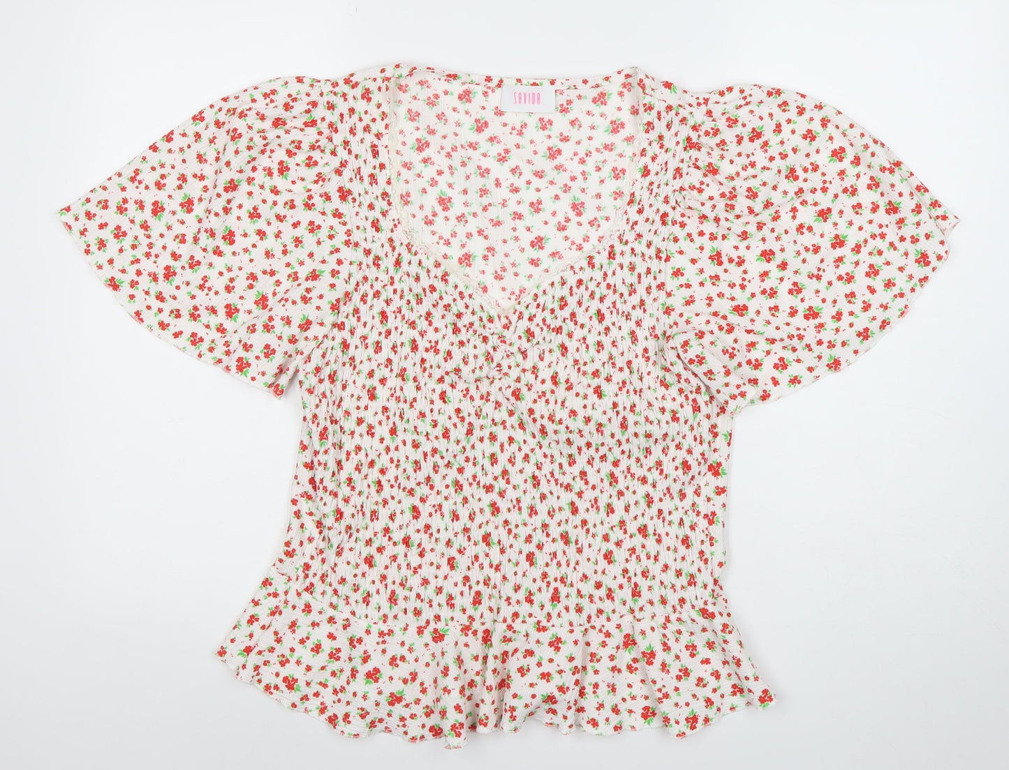 Savida Womens Multicoloured Floral Tunic Blouse Size 18