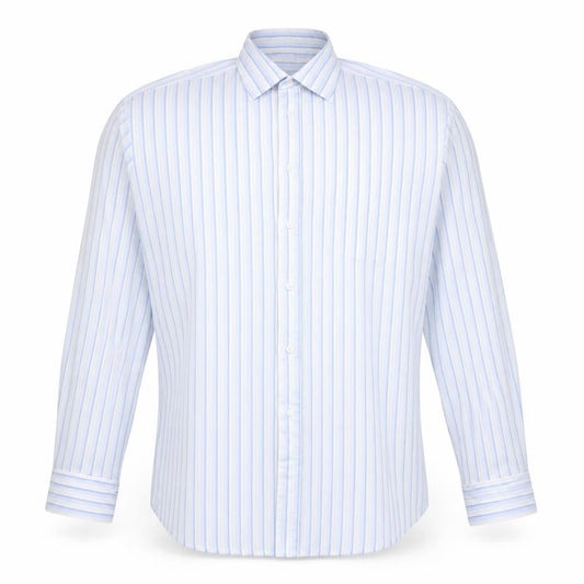 Cedarwood State Men's Blue Striped Long Sleeve XL Dress Shirt