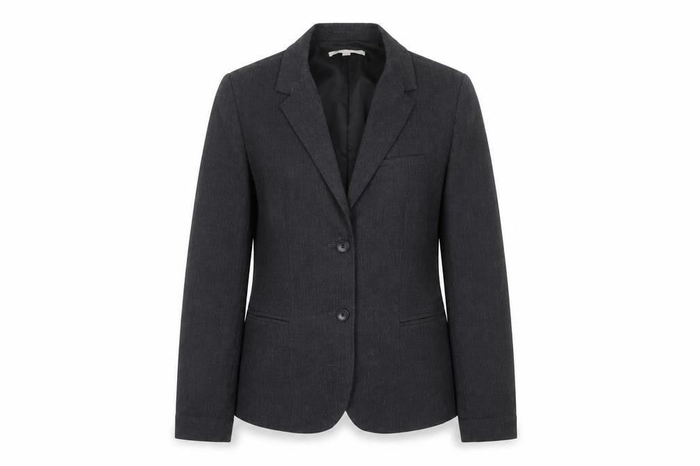 Gap Women’s Grey Pinstripe Blazer Jacket Size 8 Slim Fit