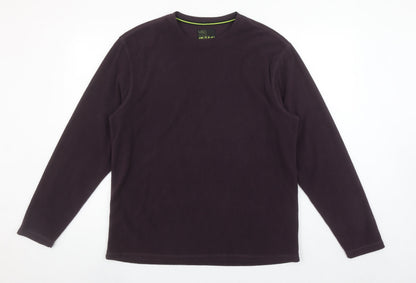 Marks & Spencer Men's Purple Fleece Sweatshirt M Regular Fit Active