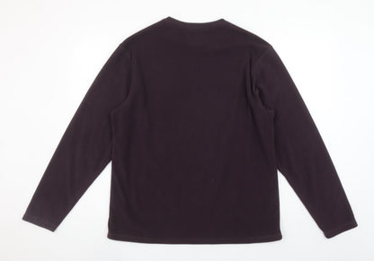 Marks & Spencer Men's Purple Fleece Sweatshirt M Regular Fit Active