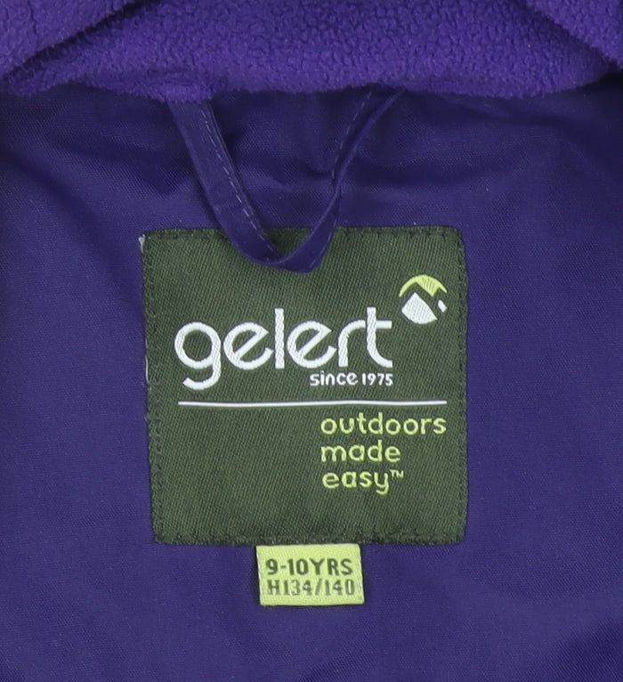 Gelert Girls Purple Hooded Puffer Jacket 9-10 Years Waterproof Winter Coat