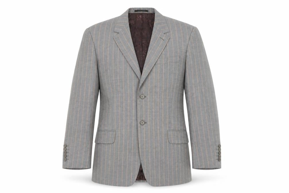 Paul Smith London Men Grey Pinstripe Wool Blazer Jacket 38R