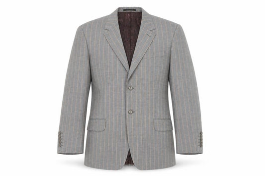 Paul Smith London Men Grey Pinstripe Wool Blazer Jacket 38R