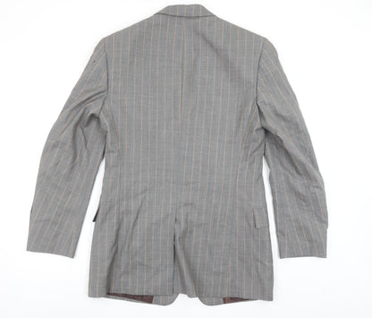 Paul Smith London Men Grey Pinstripe Wool Blazer Jacket 38R
