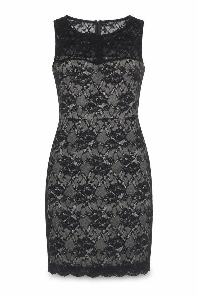 Mango Women’s Black Lace Sheath Dress Size 10 Party Cocktail Formal