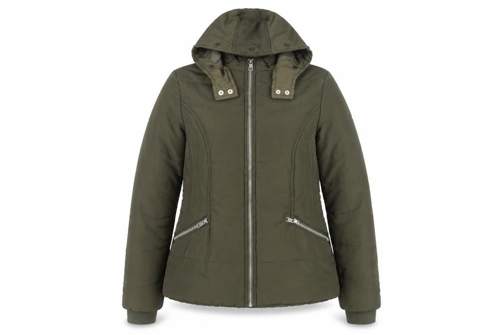 New Look 915 Teens Green Hooded Puffer Jacket Size 14