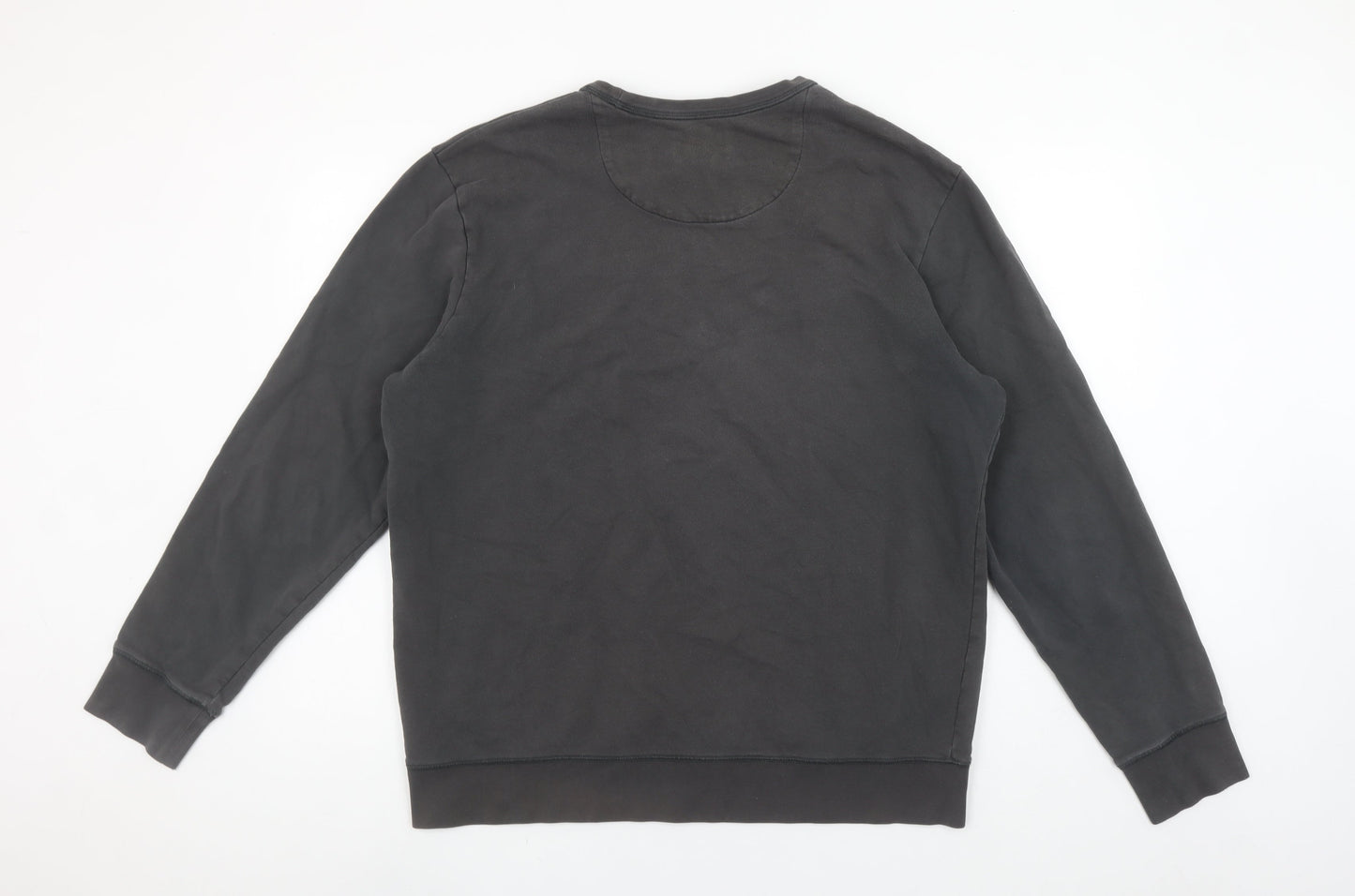Lands' End Men's Black L Pullover Sweatshirt Graphic Print