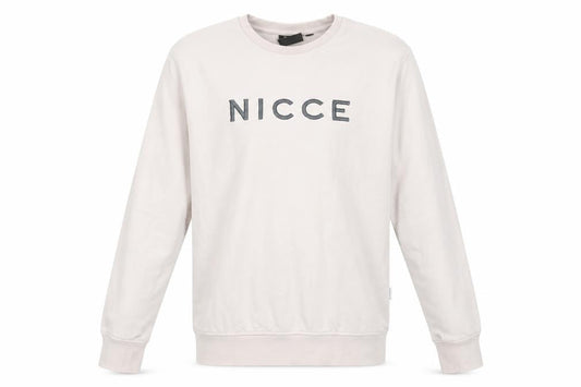 NICCE Men's Beige Logo Sweatshirt Size M Pullover Crew Neck