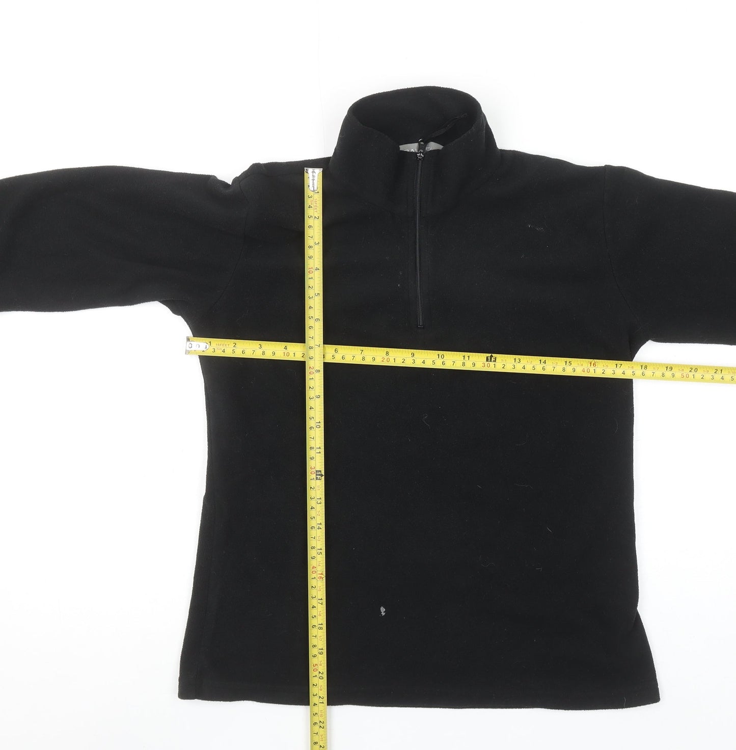 Parallel Women's Black Fleece 1/2 Zip Pullover Sweatshirt UK 10