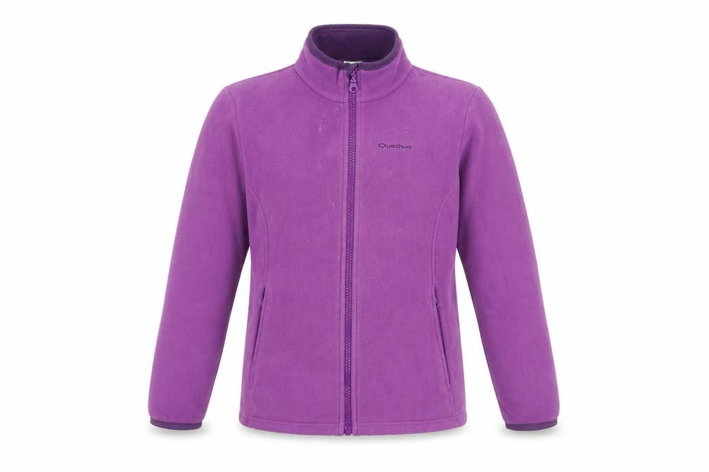 Quechua Girls Purple Fleece Full Zip Outdoor Jacket Size 12 Years
