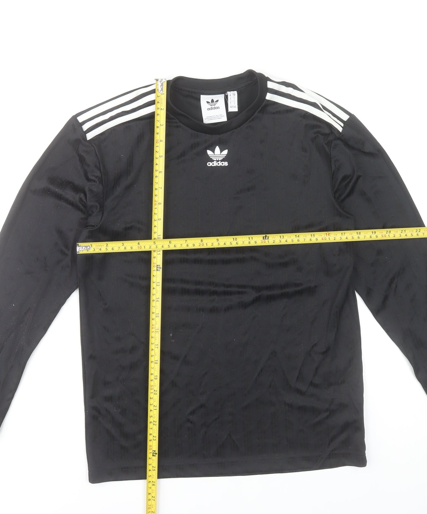 Adidas Men's Black Long Sleeve Crew Neck Sports Top Size S