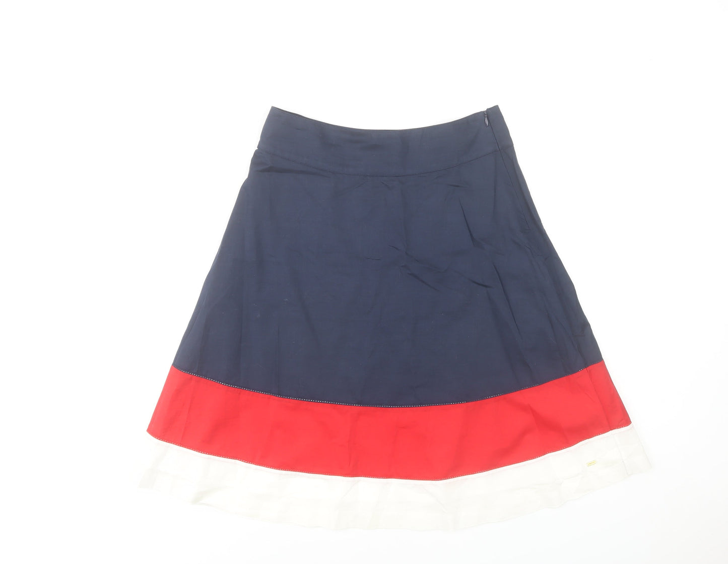 Tommy Hilfiger Women Blue Red White A-Line Cotton Skirt Size 10
