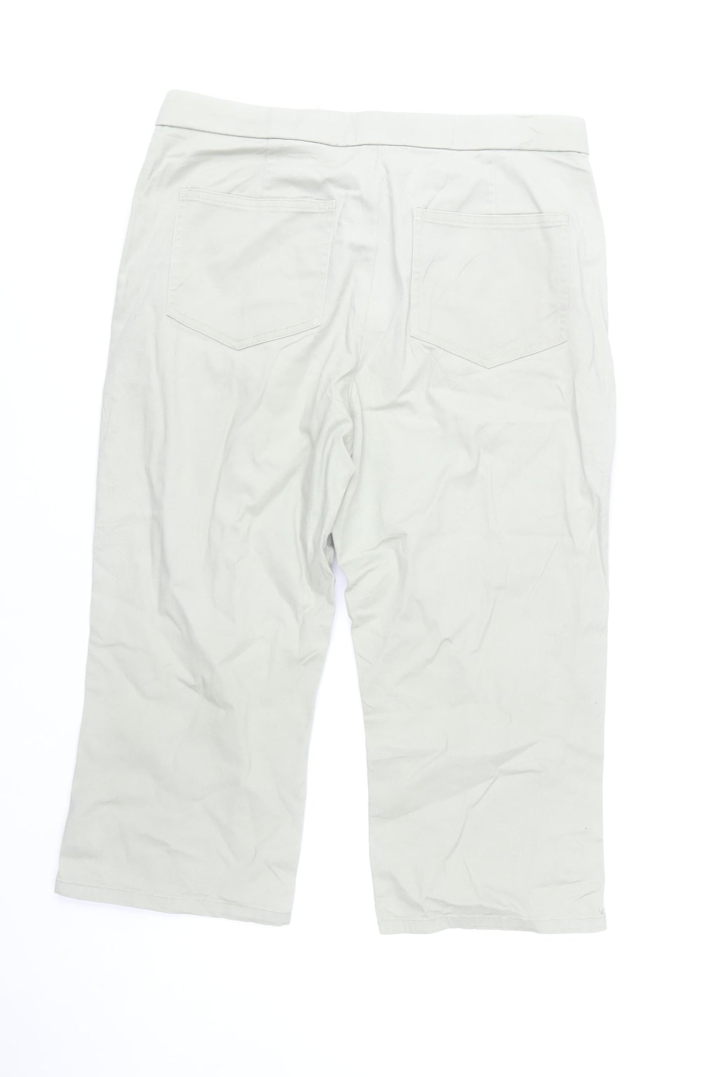 Coldwater Creek Women's Beige Cotton Capri Trousers Size 10 Petites