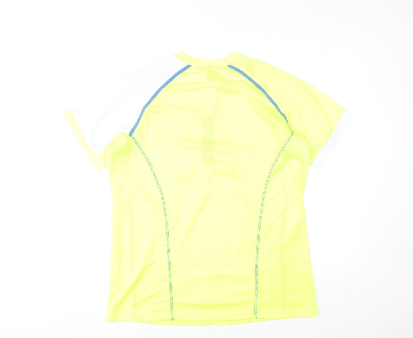 ARSUXEO Men's Yellow XL Short Sleeve Quick Dry 1/4 Zip Running Top