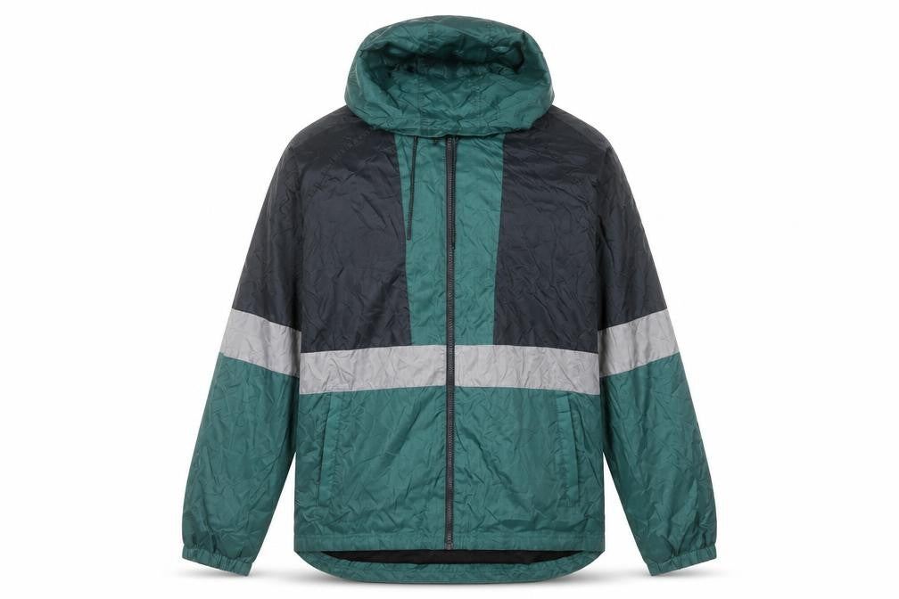 Dunnes Men's Green XL Windbreaker Jacket Hooded Lightweight
