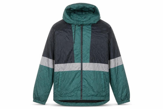 Dunnes Men's Green XL Windbreaker Jacket Hooded Lightweight