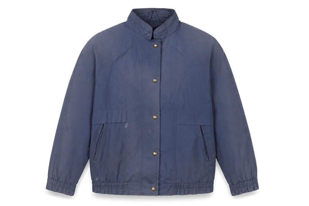 C&A Mens Blue 40 Regular Basic Jacket Polyester Cotton Casual