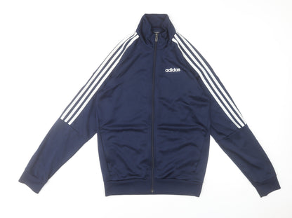 Additional front view of Adidas Men Blue Full Zip Track Jacket, size S, Sportswear