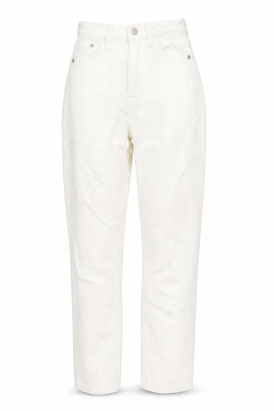 Stradivarius Women Ivory Mom Slim High Rise Jeans Size 4