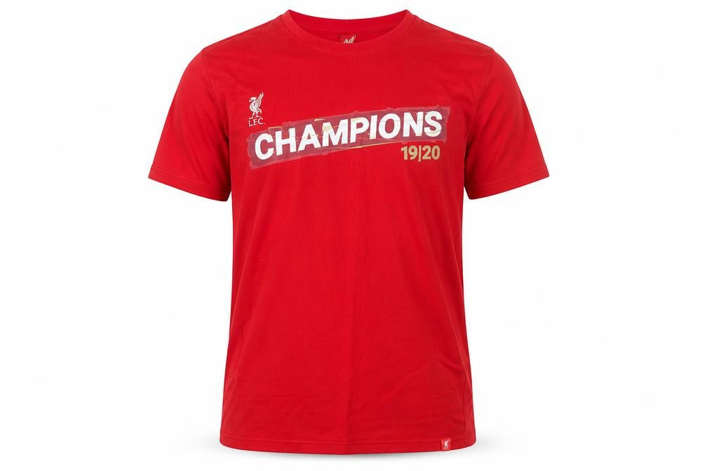 LFC Men’s Red Champions 19/20 Cotton Graphic T-Shirt Size M