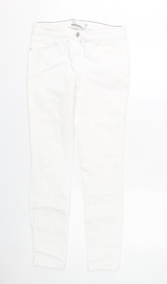 Next Women’s White Skinny Jeans Size 10 Regular Cotton Stretch