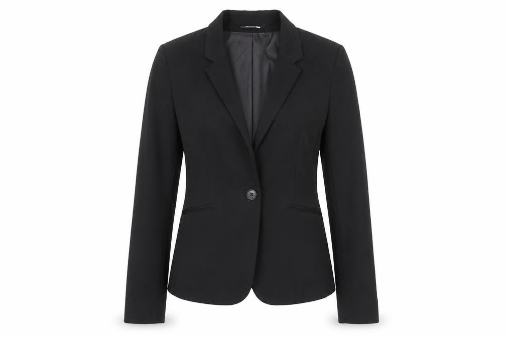H&M Women's Black Tailored Notch Lapel Blazer Size 10