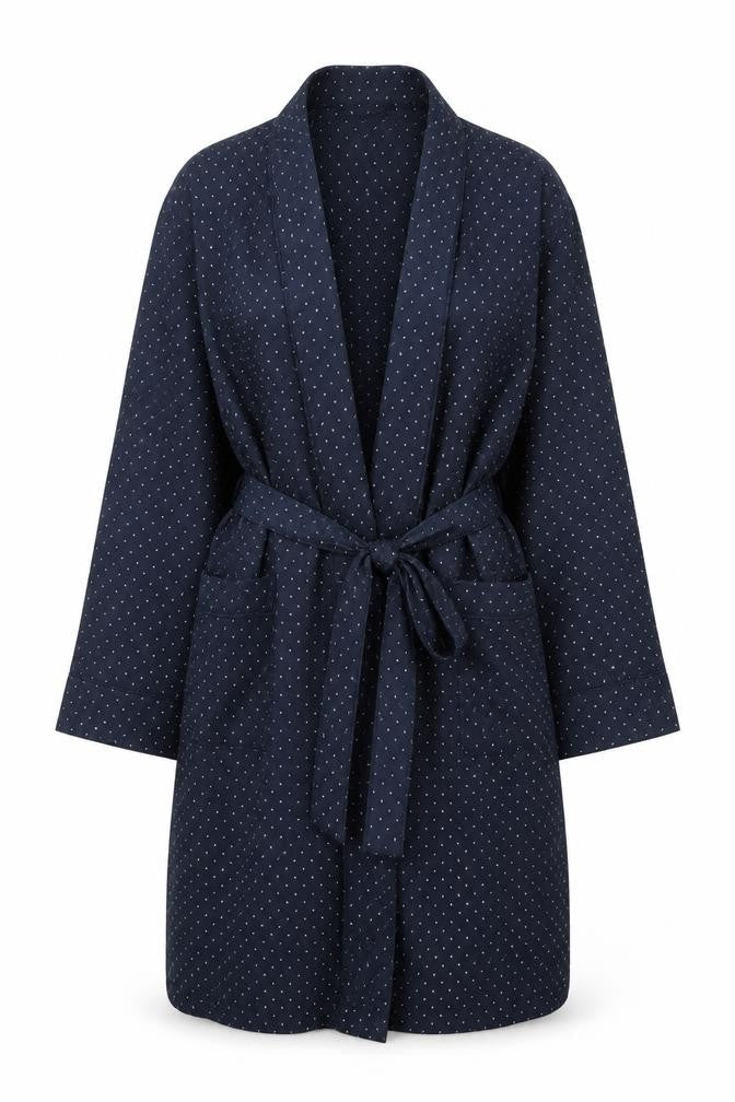 Marks & Spencer Womens Blue Polka Dot Belted Coatigan XL