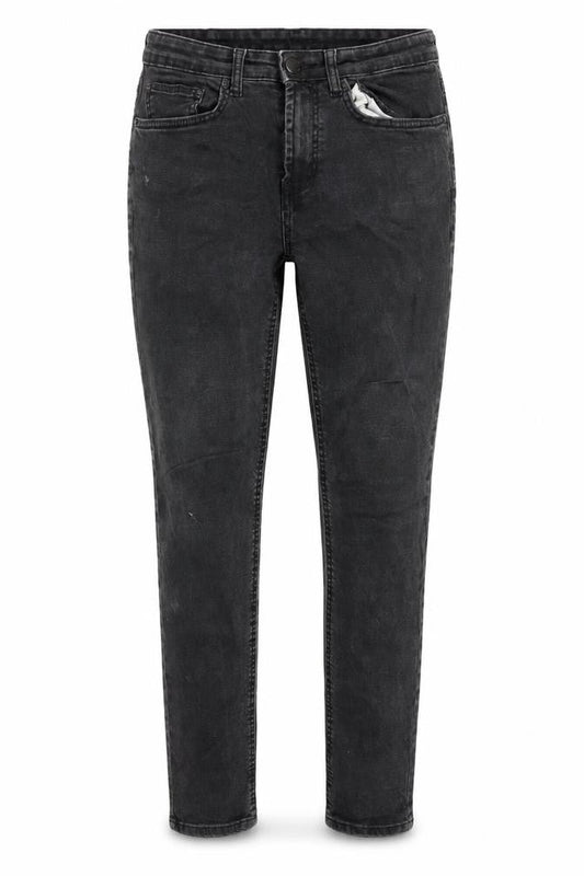 Front view of Denim Co. Women's Black Skinny Jeans, size 12, High Rise Stretch 30L
