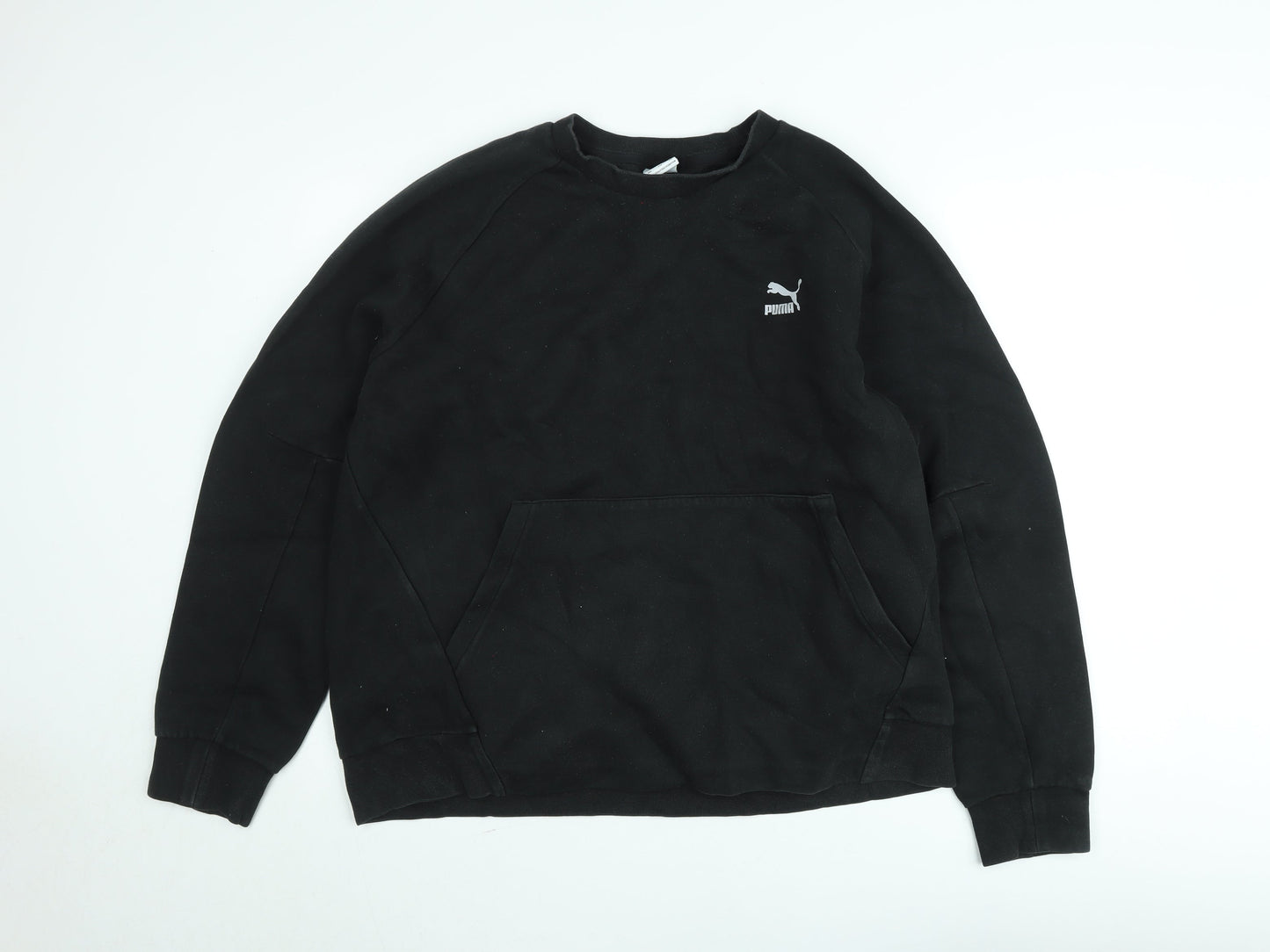 Puma Men's Black 2XL Pullover Sweatshirt Crew Neck Fleece