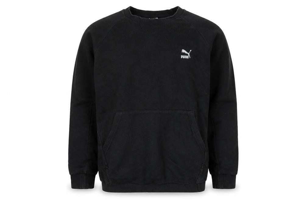 Puma Men's Black 2XL Pullover Sweatshirt Crew Neck Fleece