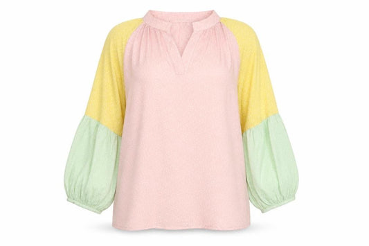 Costa Mani Women's Multicoloured Polka Dot Tunic Blouse Size L
