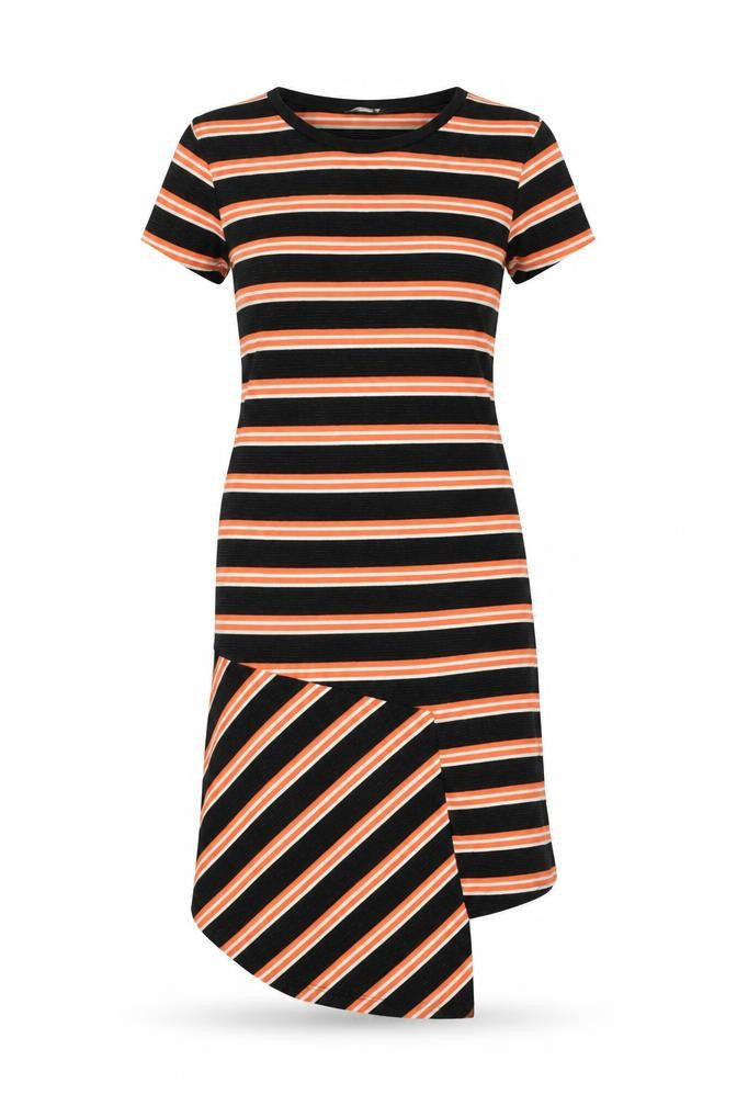 Clockhouse Women's Multicoloured Striped T-Shirt Dress S