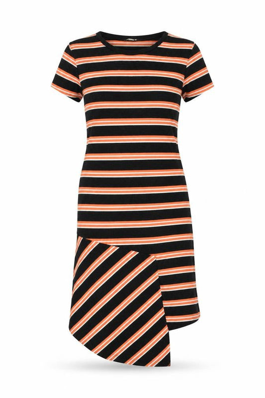 Clockhouse Women's Multicoloured Striped T-Shirt Dress S