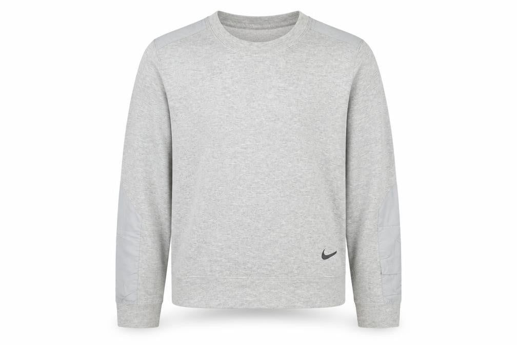 Nike Men's Grey Small Pullover Sweatshirt Crew Neck Logo Sportswear