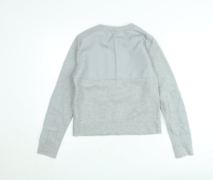 Nike Men's Grey Small Pullover Sweatshirt Crew Neck Logo Sportswear