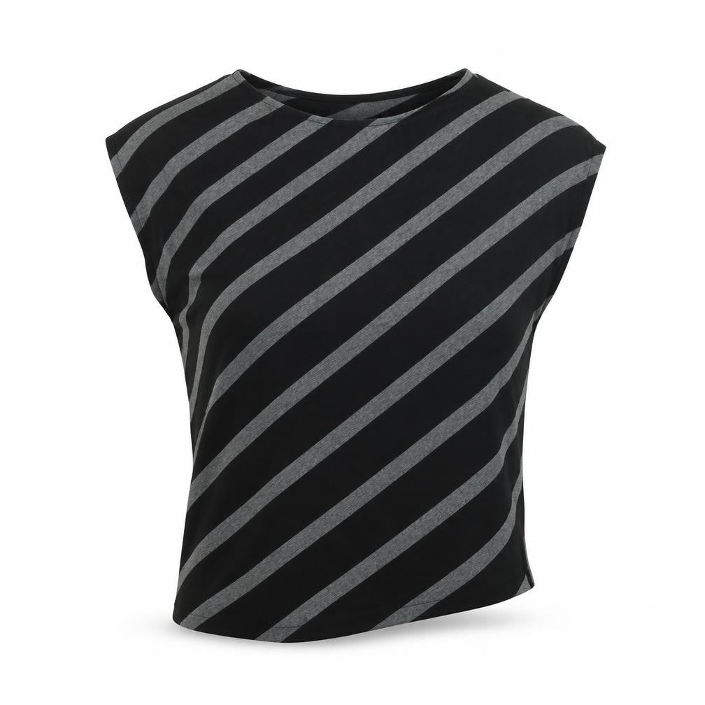 Phase Eight Womens Black Striped Jersey T-Shirt Size 10