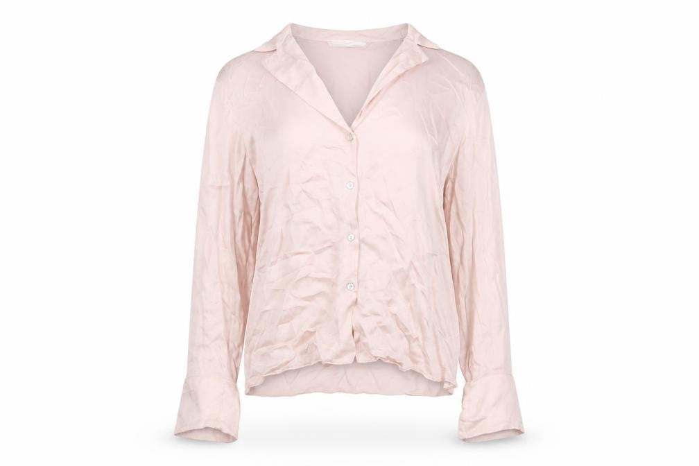 Mango Women’s Pink Button-Up Blouse Viscose Long Sleeve Size 8