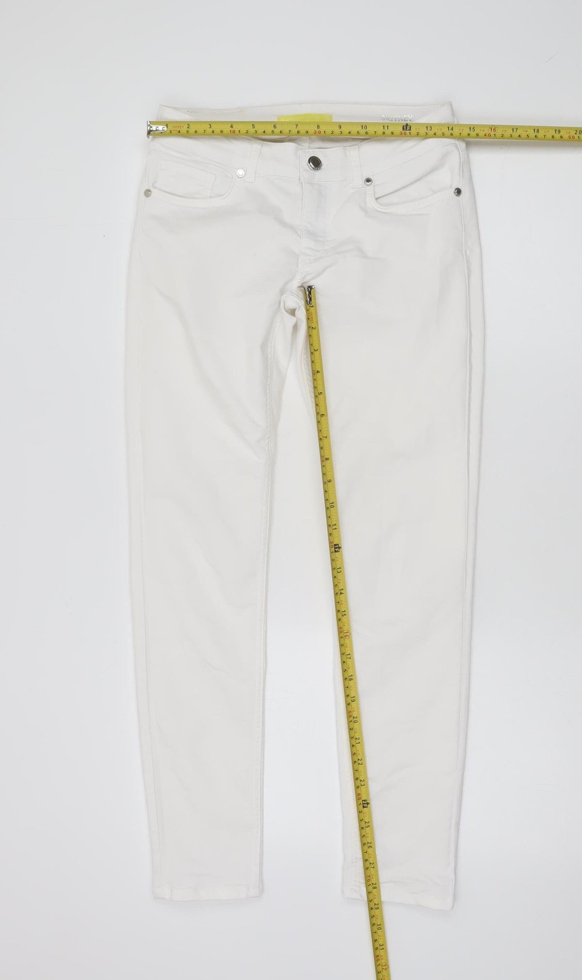 Silvian Heach Women’s White Slim Fit Jeggings Size 29 Stretch Cotton