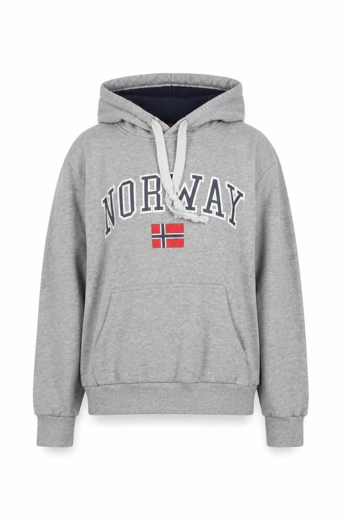 Waynor Women's Grey Pullover Norway Hoodie Size L Cotton Blend