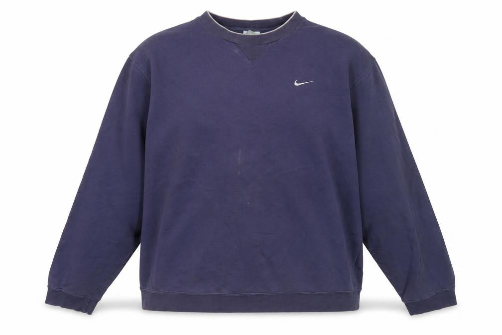 Nike Women’s Navy Blue Pullover Sweatshirt XL Relaxed Fit Logo Crew Neck