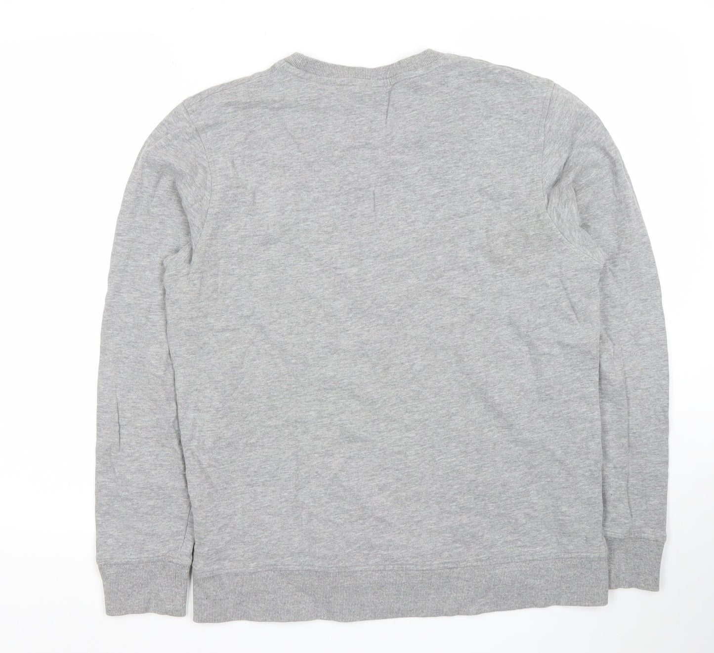 Jack & Jones Men's Grey Crew Neck Pullover Sweatshirt L